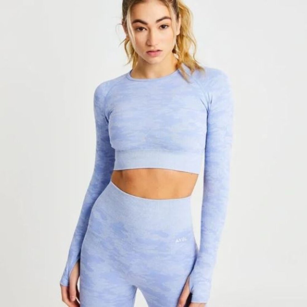 AYBL Camo Seamless Workout Set - Blue